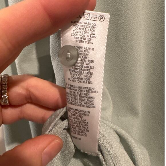 Adrianna Papell Sage Green Blouse Size Small - Picture 6 of 8